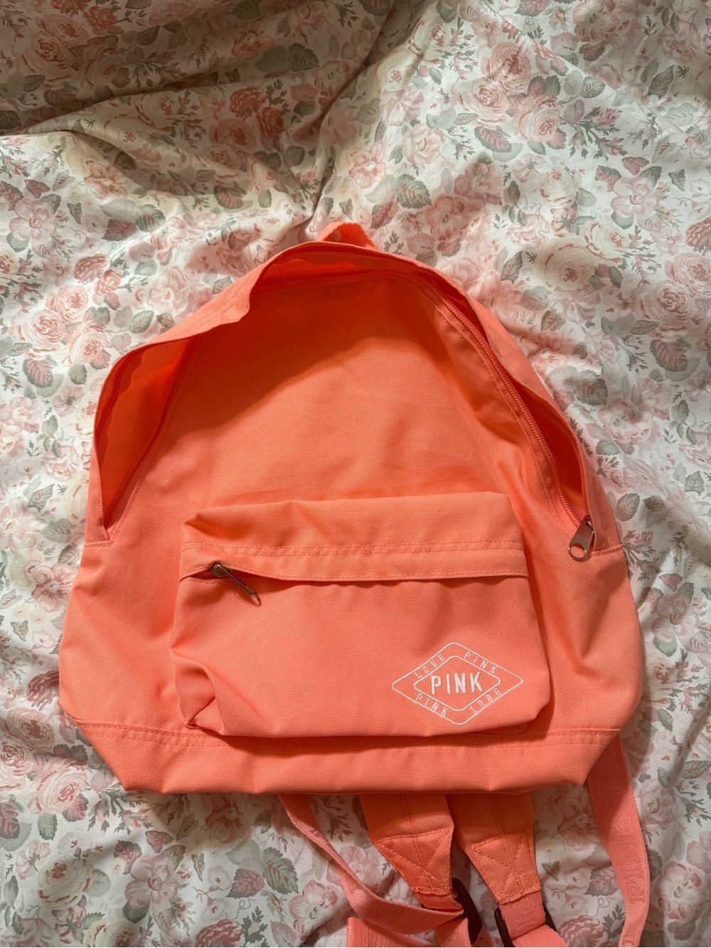 PINK Coral Canvas Backpack